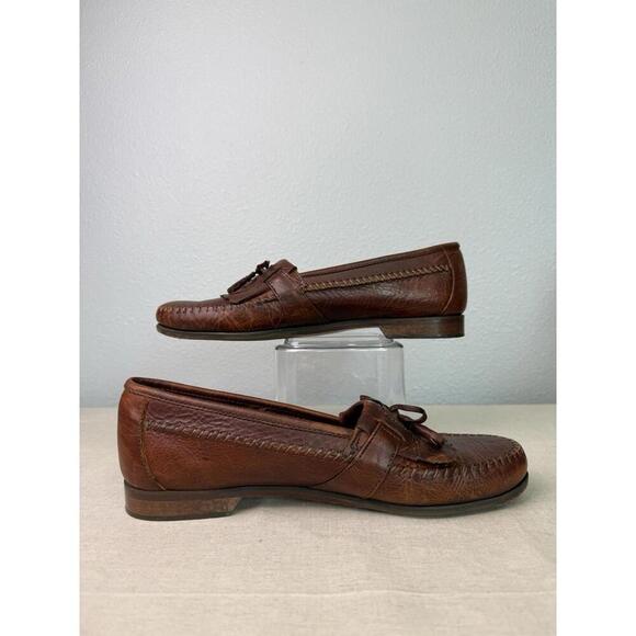 Vito Rufalo Mens Loafers Kiltie Tassels All Leather US 10 Made in Italy - Picture 2 of 9